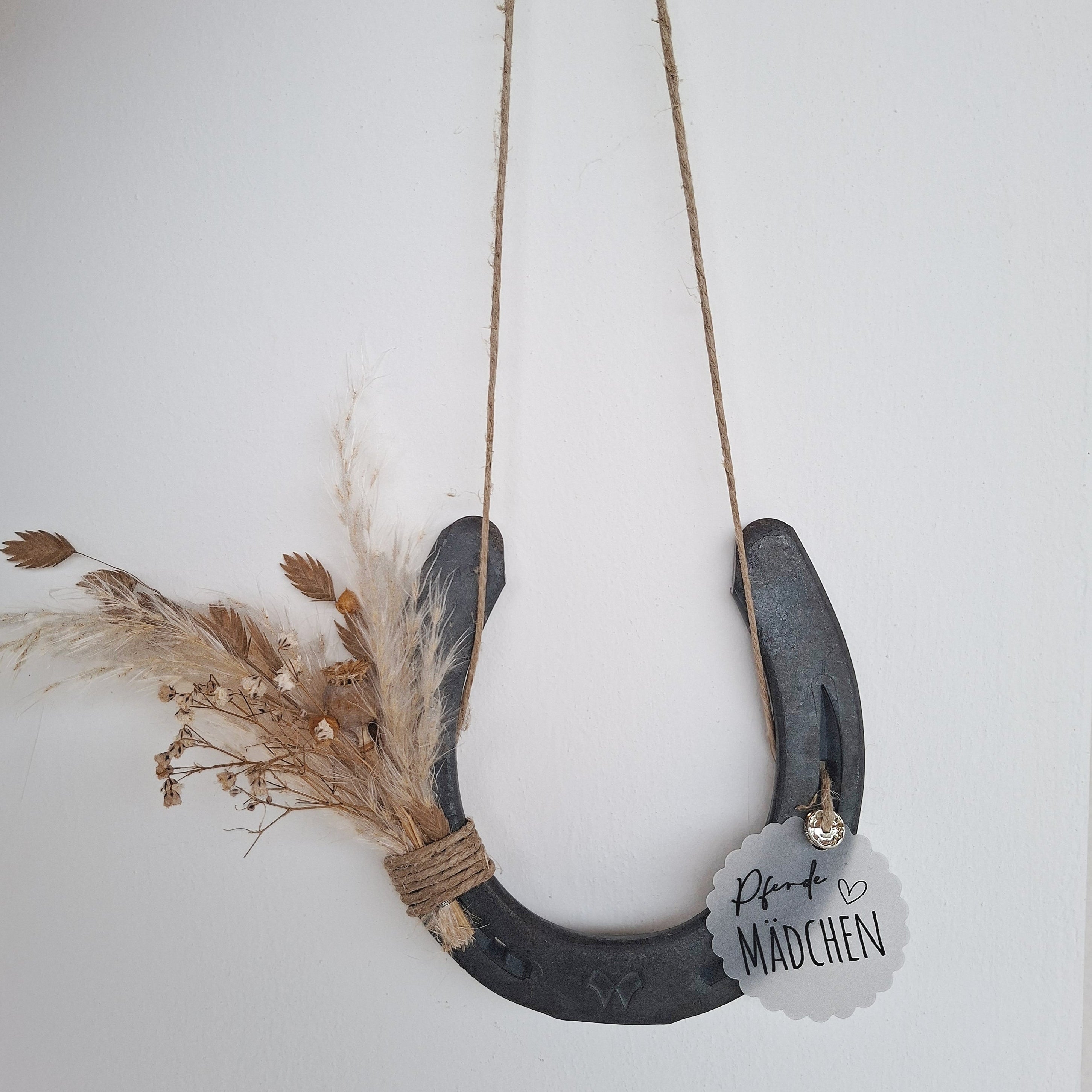Hufeisen mit Trockenblumen "Pferdemädchen"