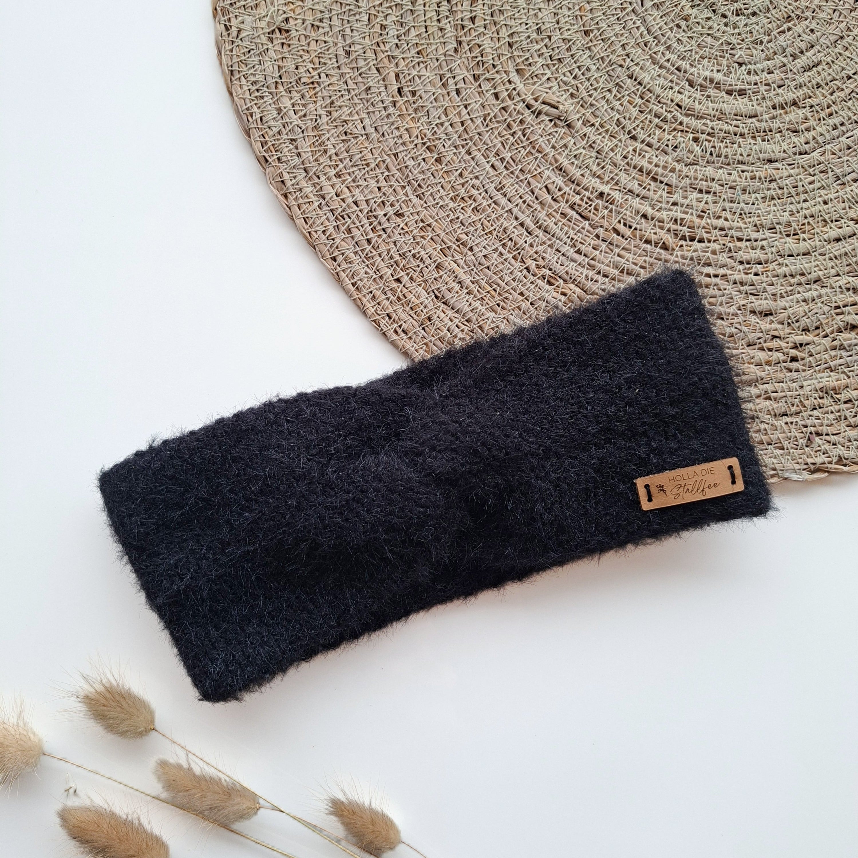 Stirnband-Glitzer mit Lederetikett