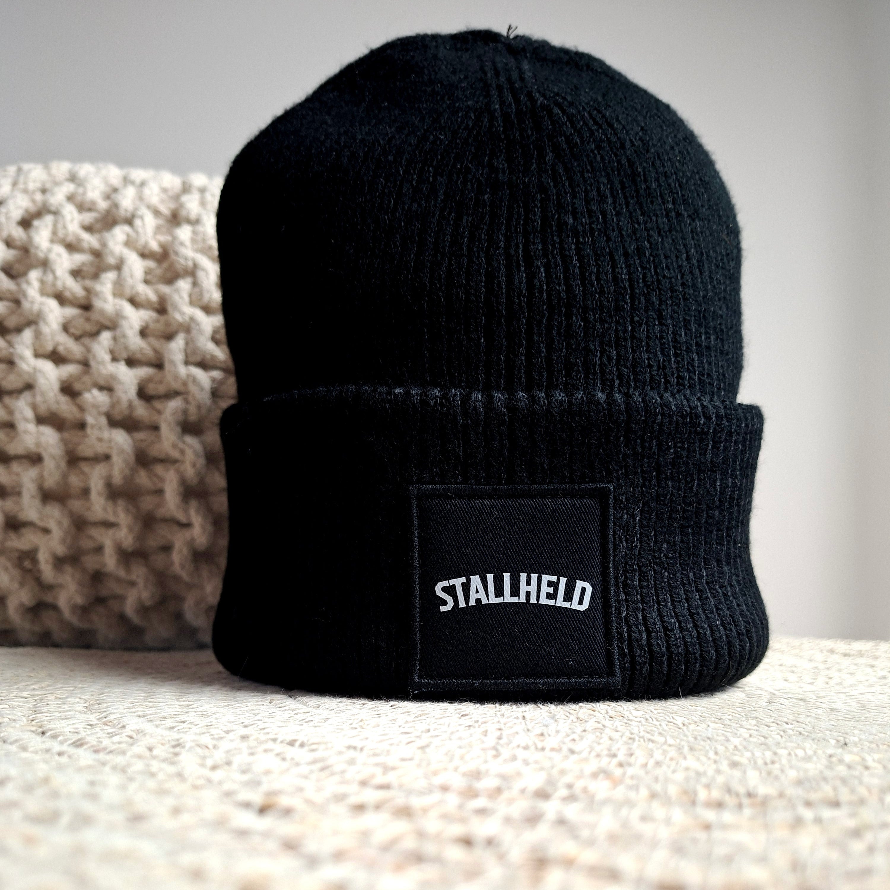 Gerippte Mütze mit Wunschtext